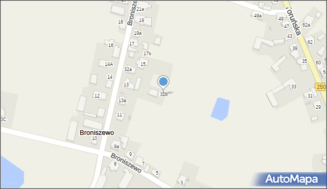 Broniszewo, Broniszewo, 32b, mapa Broniszewo