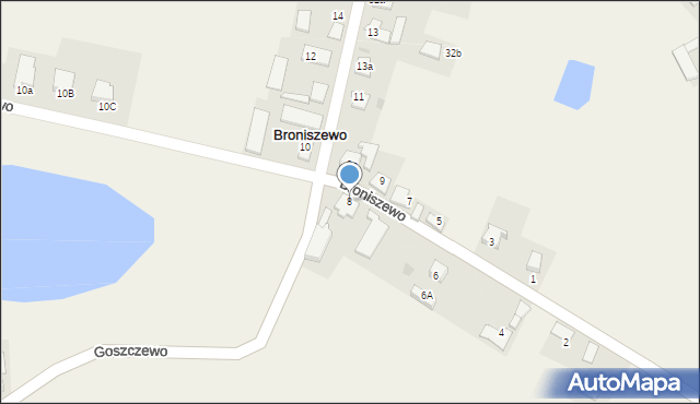 Broniszewo, Broniszewo, 8, mapa Broniszewo