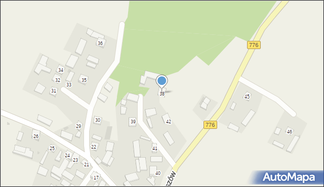 Broniszów, Broniszów, 38, mapa Broniszów