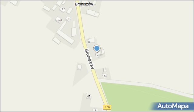 Broniszów, Broniszów, 7, mapa Broniszów