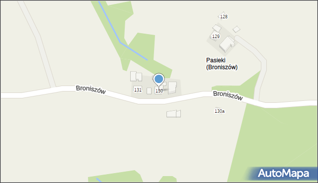 Broniszów, Broniszów, 130, mapa Broniszów