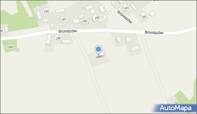 Broniszów, Broniszów, 188A, mapa Broniszów
