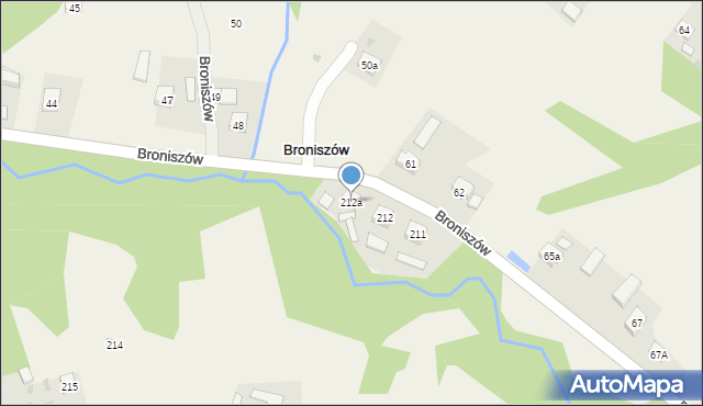 Broniszów, Broniszów, 212a, mapa Broniszów
