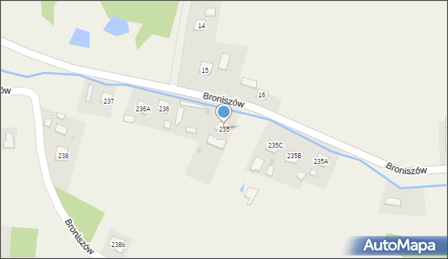 Broniszów, Broniszów, 235, mapa Broniszów