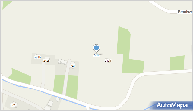 Broniszów, Broniszów, 241c, mapa Broniszów