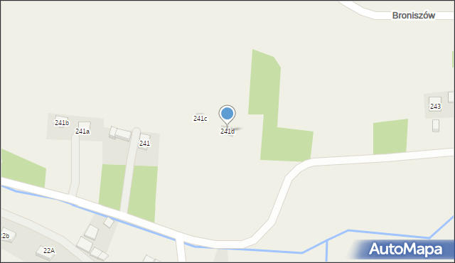 Broniszów, Broniszów, 241d, mapa Broniszów