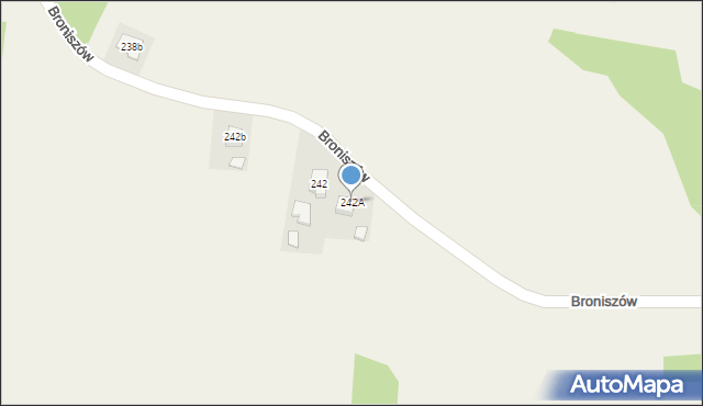 Broniszów, Broniszów, 242A, mapa Broniszów