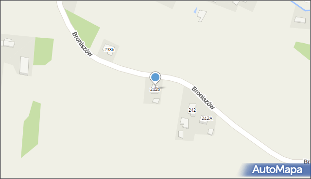 Broniszów, Broniszów, 242b, mapa Broniszów