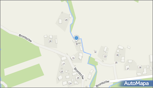 Broniszów, Broniszów, 30, mapa Broniszów