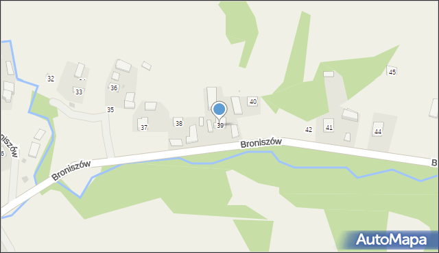 Broniszów, Broniszów, 39, mapa Broniszów