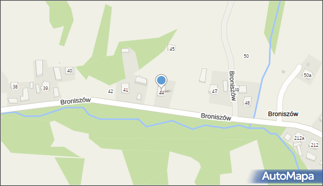 Broniszów, Broniszów, 44, mapa Broniszów