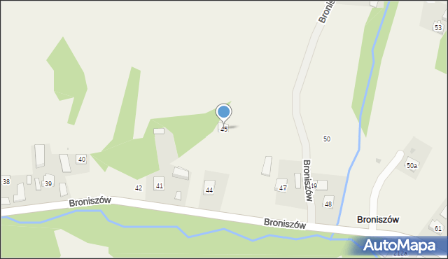Broniszów, Broniszów, 45, mapa Broniszów