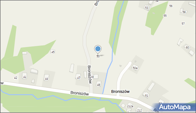 Broniszów, Broniszów, 50, mapa Broniszów