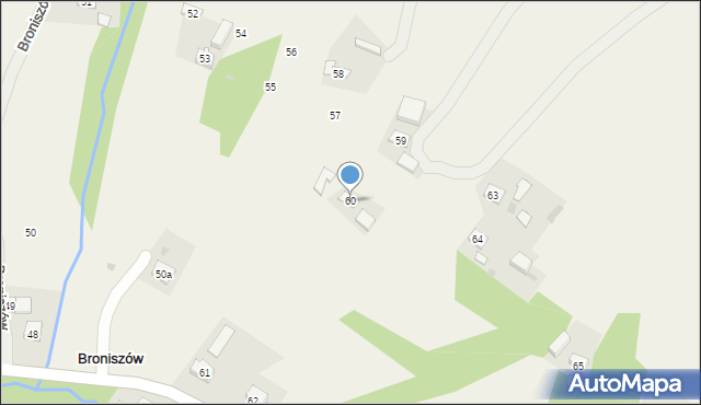 Broniszów, Broniszów, 60, mapa Broniszów