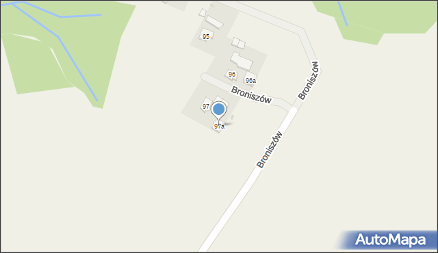 Broniszów, Broniszów, 97a, mapa Broniszów