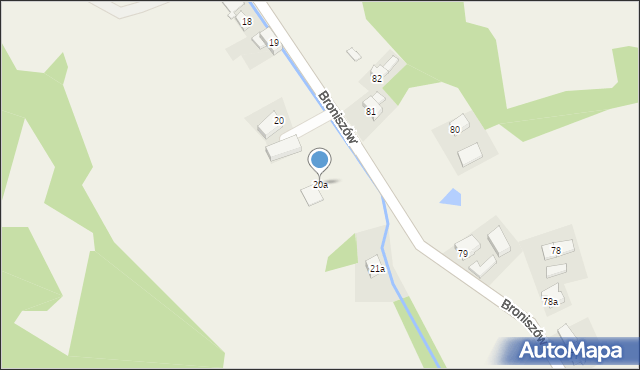 Broniszów, Broniszów, 20a, mapa Broniszów