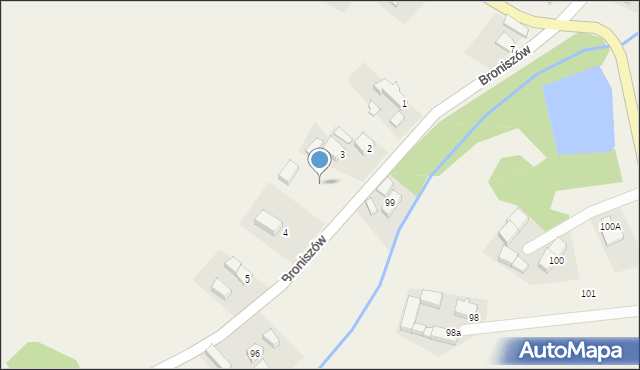 Broniszów, Broniszów, 3a, mapa Broniszów