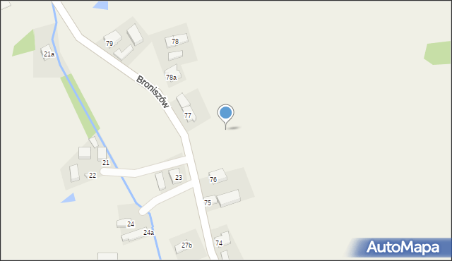 Broniszów, Broniszów, 77a, mapa Broniszów