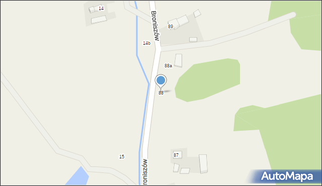 Broniszów, Broniszów, 88, mapa Broniszów