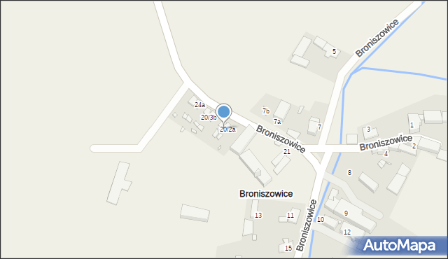 Broniszowice, Broniszowice, 20/2b, mapa Broniszowice