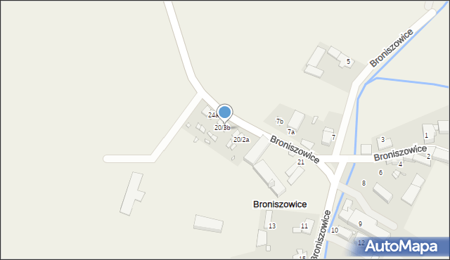 Broniszowice, Broniszowice, 20/3a, mapa Broniszowice