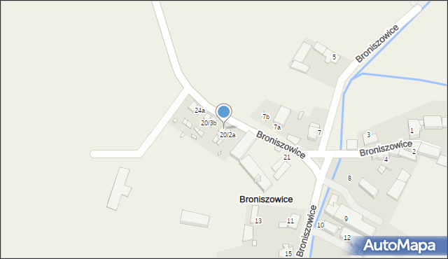 Broniszowice, Broniszowice, 22b, mapa Broniszowice