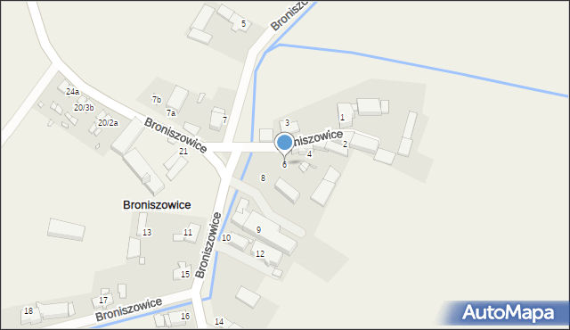 Broniszowice, Broniszowice, 6, mapa Broniszowice