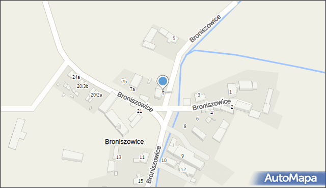 Broniszowice, Broniszowice, 7, mapa Broniszowice