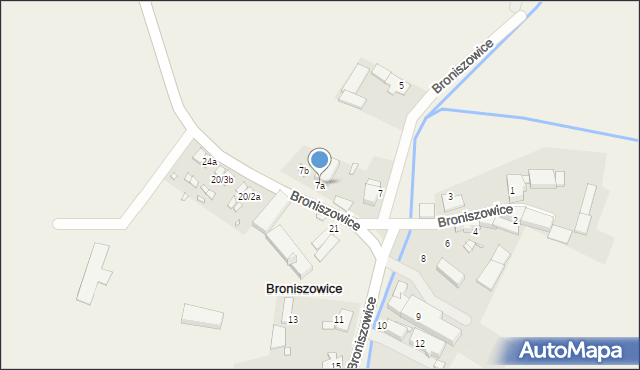 Broniszowice, Broniszowice, 7a, mapa Broniszowice