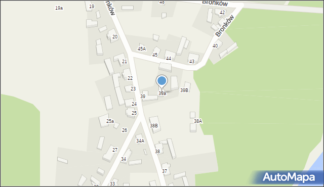 Bronków, Bronków, 39a, mapa Bronków