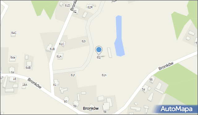 Bronków, Bronków, 61j, mapa Bronków