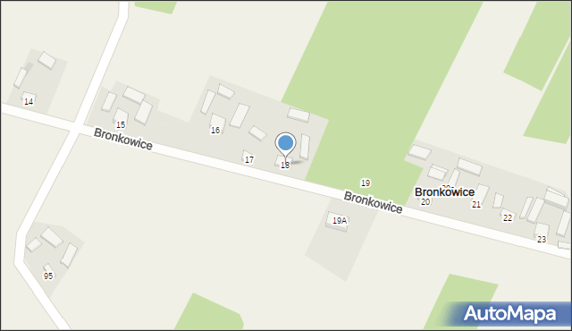 Bronkowice, Bronkowice, 18, mapa Bronkowice