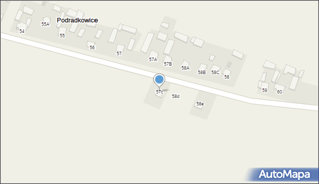 Bronkowice, Bronkowice, 57c, mapa Bronkowice