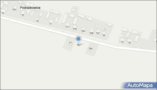 Bronkowice, Bronkowice, 58d, mapa Bronkowice
