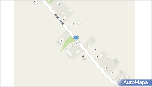 Bronocice, Bronocice, 9, mapa Bronocice
