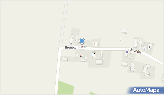Bronów, Bronów, 12, mapa Bronów