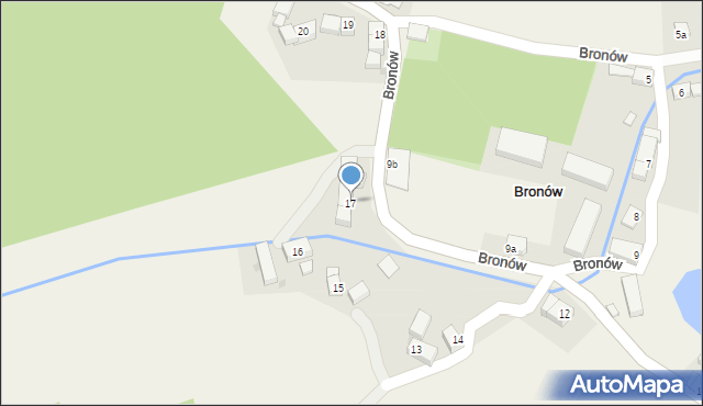 Bronów, Bronów, 17, mapa Bronów