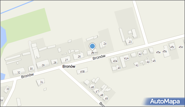 Bronów, Bronów, 25, mapa Bronów