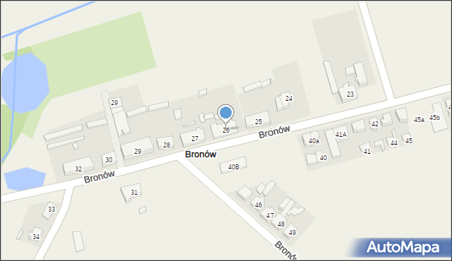 Bronów, Bronów, 26, mapa Bronów