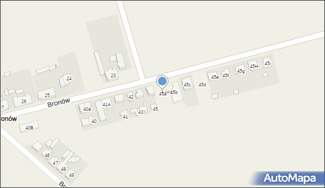 Bronów, Bronów, 45a, mapa Bronów