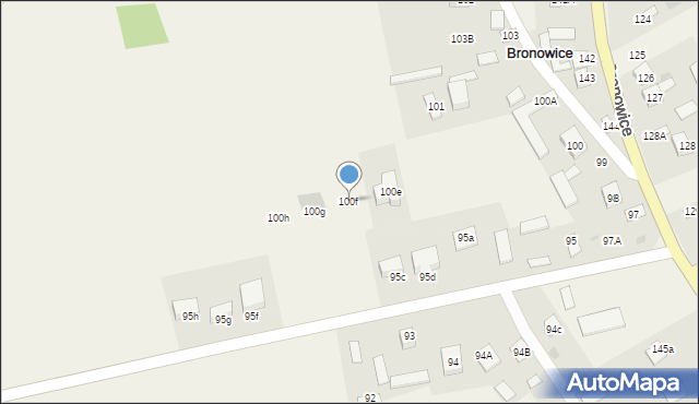Bronowice, Bronowice, 100f, mapa Bronowice