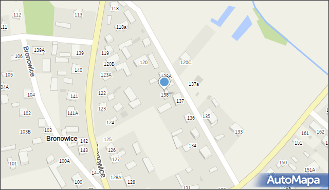 Bronowice, Bronowice, 138, mapa Bronowice