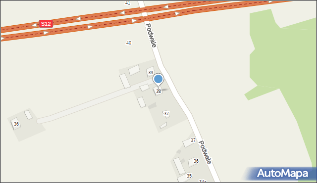 Bronowice, Bronowice, 38, mapa Bronowice