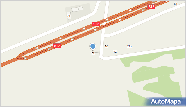 Bronowice, Bronowice, 72, mapa Bronowice