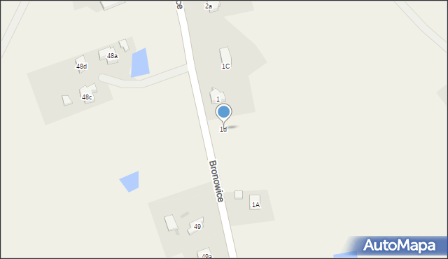 Bronowice, Bronowice, 1d, mapa Bronowice