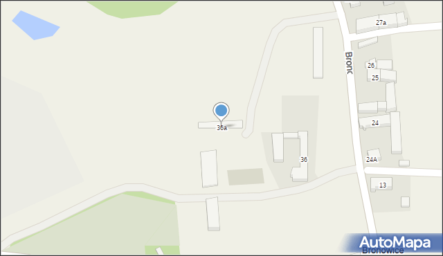 Bronowice, Bronowice, 36a, mapa Bronowice