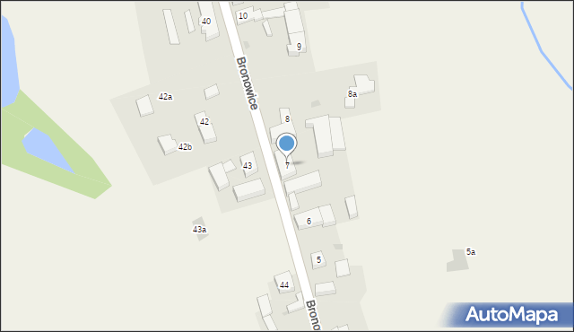 Bronowice, Bronowice, 7, mapa Bronowice