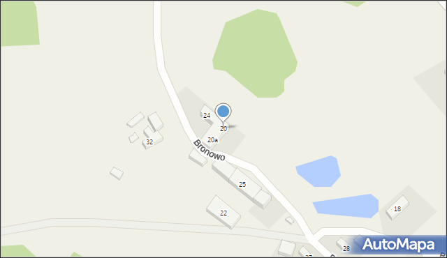 Bronowo, Bronowo, 20, mapa Bronowo