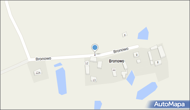 Bronowo, Bronowo, 4, mapa Bronowo