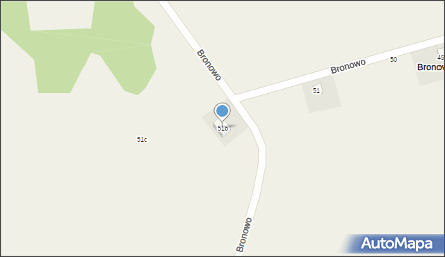 Bronowo, Bronowo, 51b, mapa Bronowo